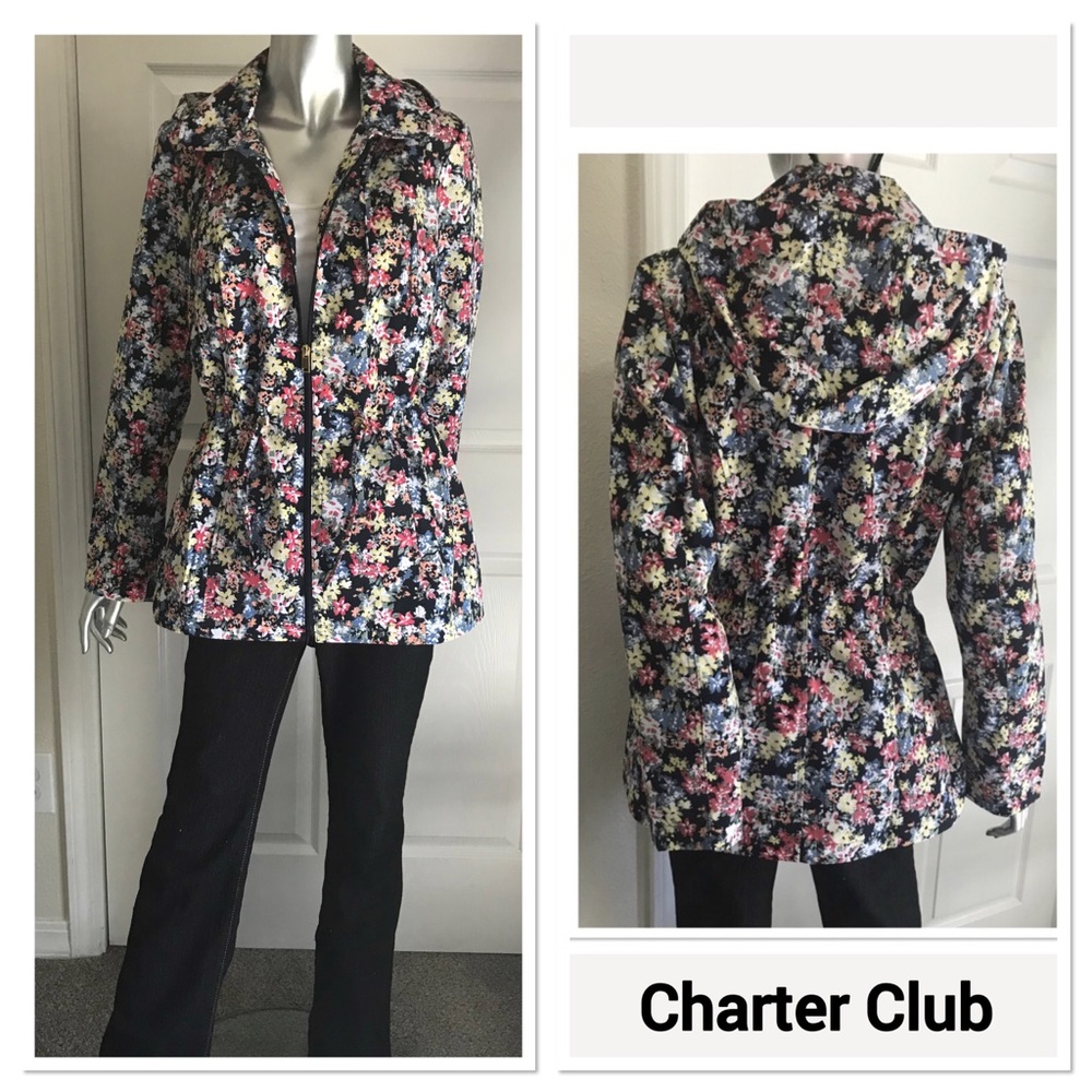 Charter Club Floral Anorak Jacket